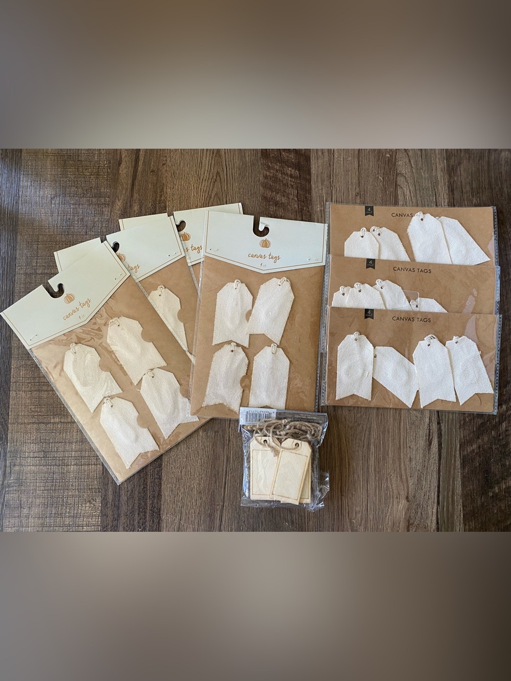 Canvas Natural Cream Canvas Gift Tags Pack